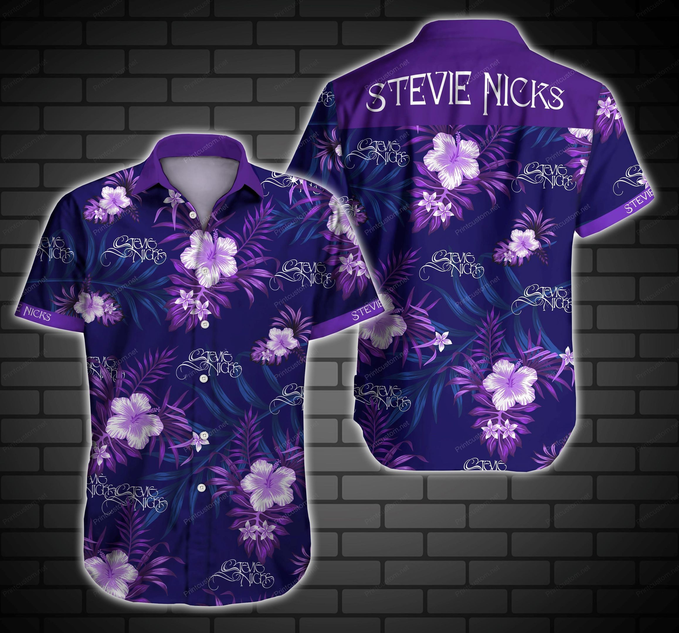 Stevie Nicks Floral Hawaiian Shirt