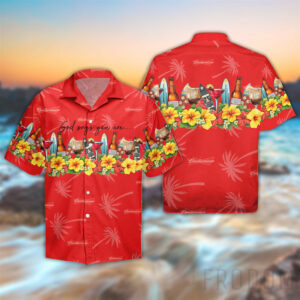 Budweiser Beer Hawaiian Shirt Beach Outfit Summer