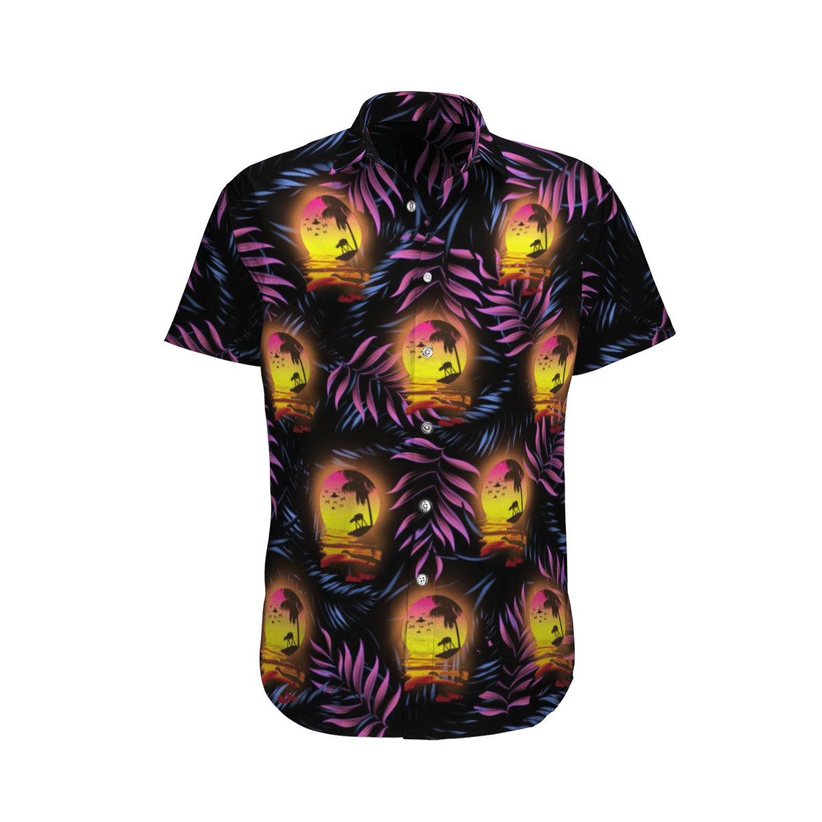 Sunset Coconut Tree Hawaiian Shirt