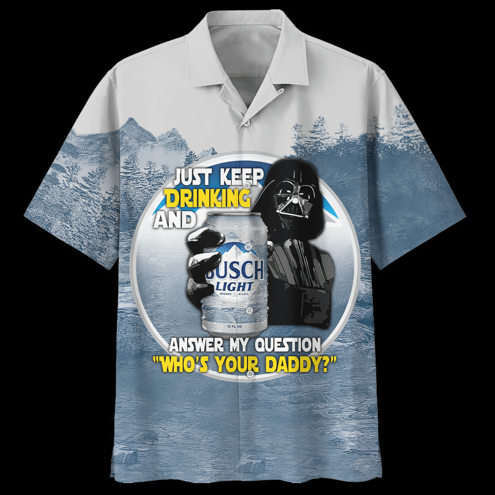 Sw Darth Vader With Busch Light Beer Premium Hawaiian Shirt