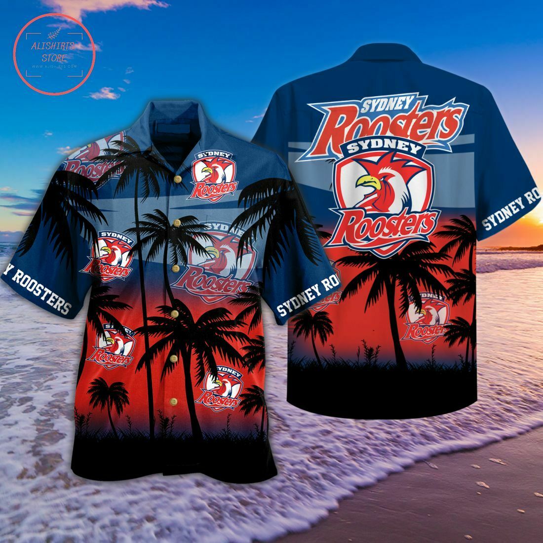 Sydney Roosters Hawaiian Shirt Outfit Summer Beach