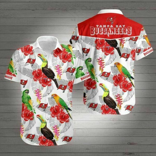 Tampa Bay Buccaneers Parrot And Toucan Hawaiian Shirt