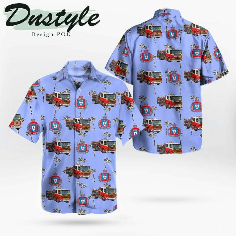 Tasmania Fire Service Tfs Scania Fire Truck Hawaiian Shirt