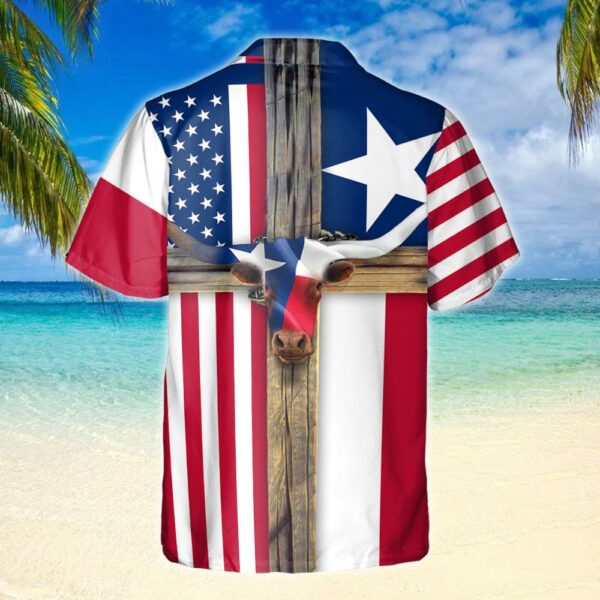 Texas Deer Longhorns American Hawaiian Shirt