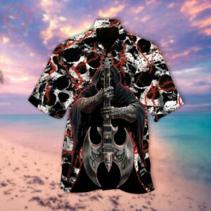 The Death With The Wood Guitar Hawaiian Shirt