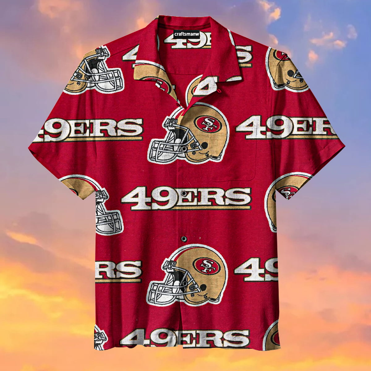 The San Francisco 49Ers Red Hawaiian Shirt