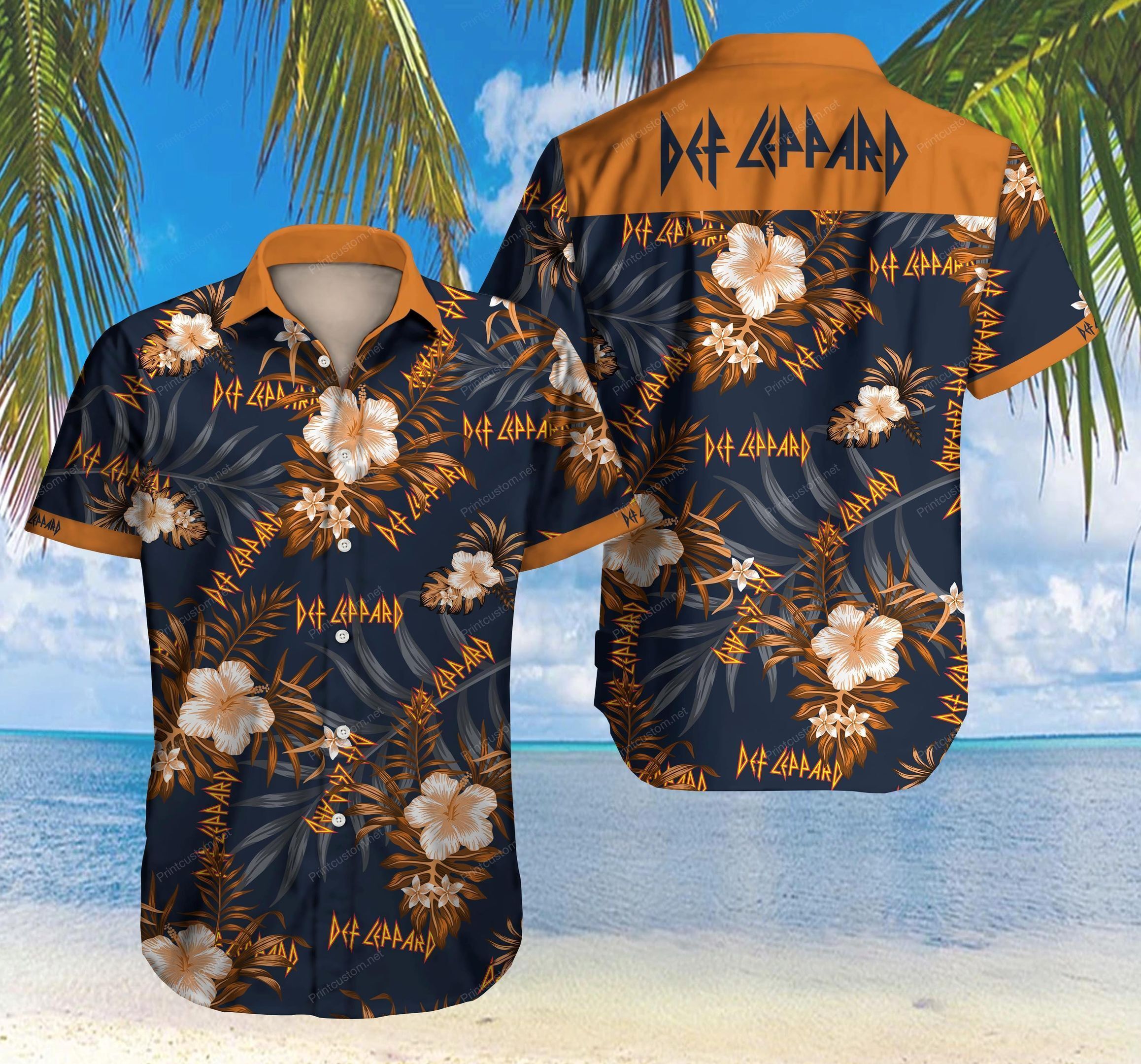 Tlmus Def Leppard Hawaiian Shirt Outfit Summer Beach