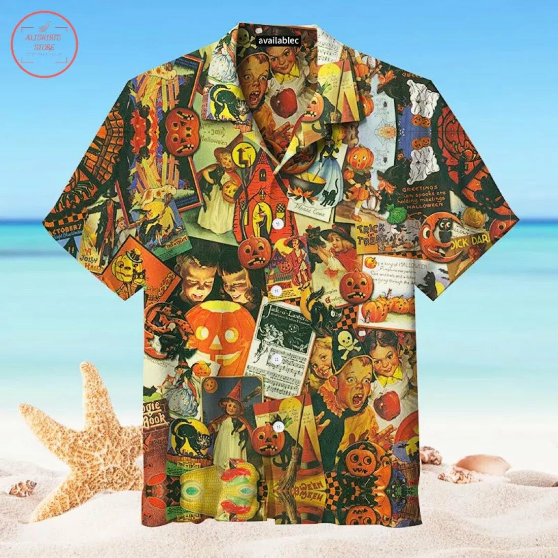 Trick Or Treat Hawaiian Shirt Beach Outfit Summer