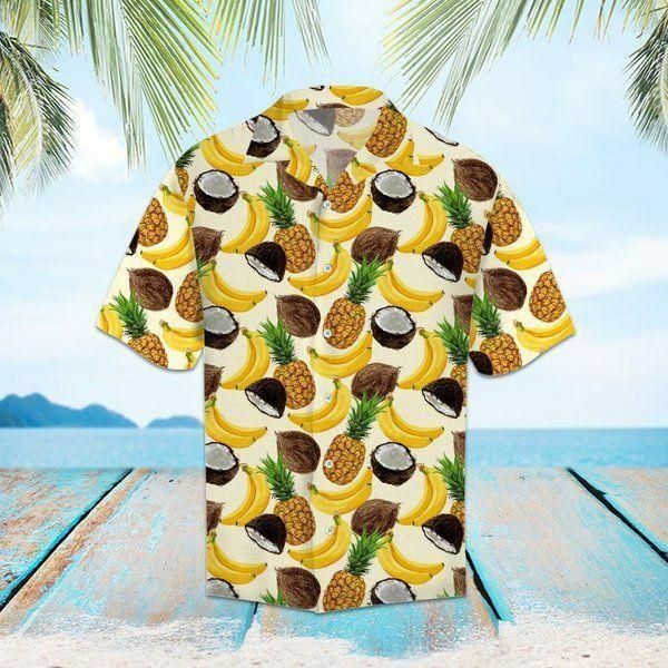 Tropical Fruits Pineapple Banana Hawaiian Shirt