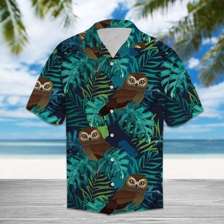 Tropical Owl Wear Hawaiian Shirt