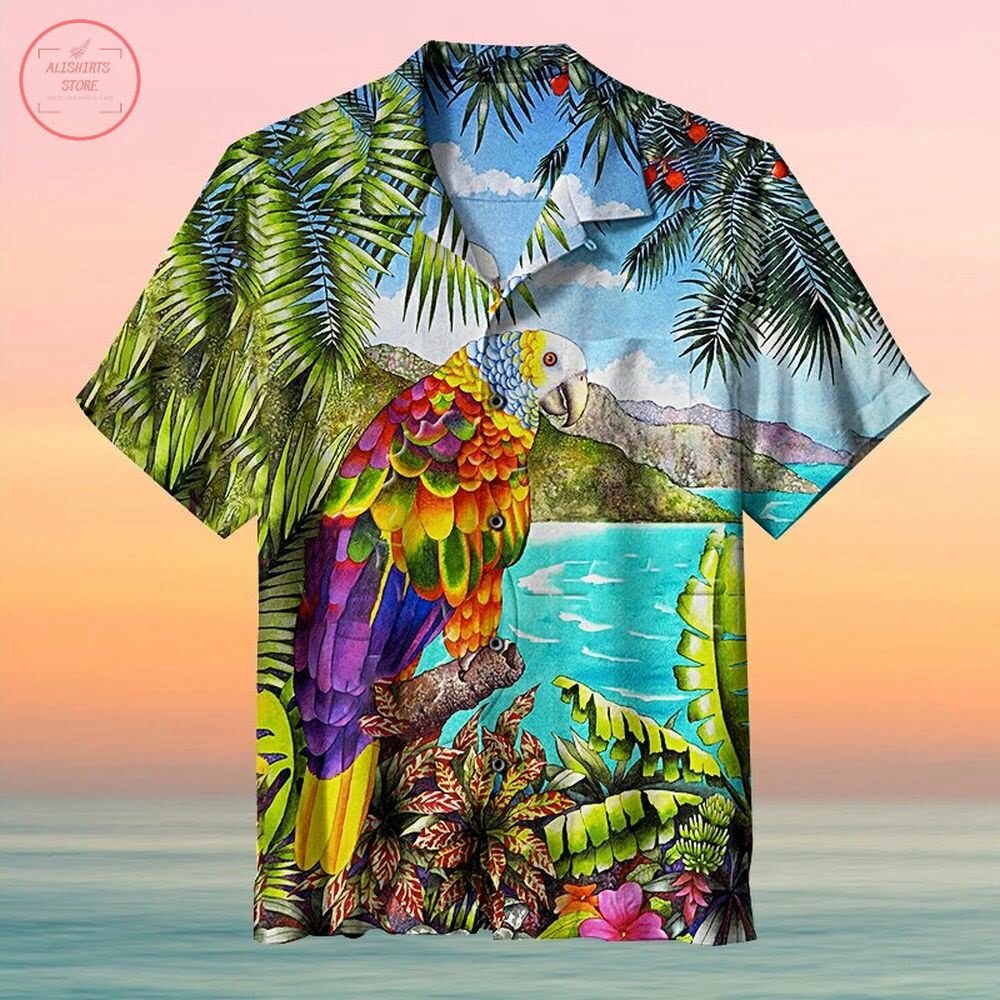 Tropical Of A Caribbean St. Vincent Parrot Hawaiian Shirt