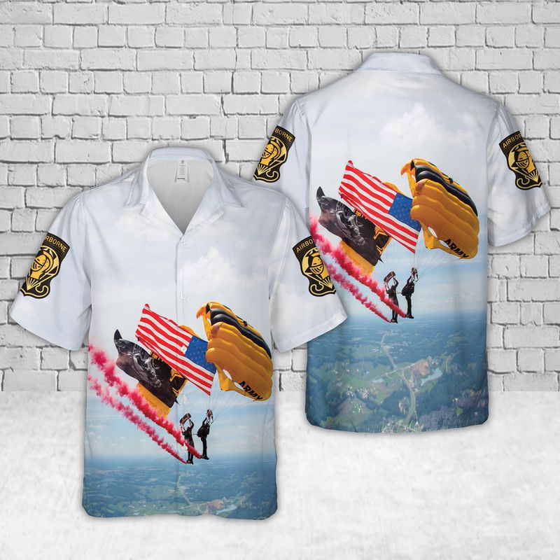 Us Army Golden Knights Air Show Hawaiian Shirt