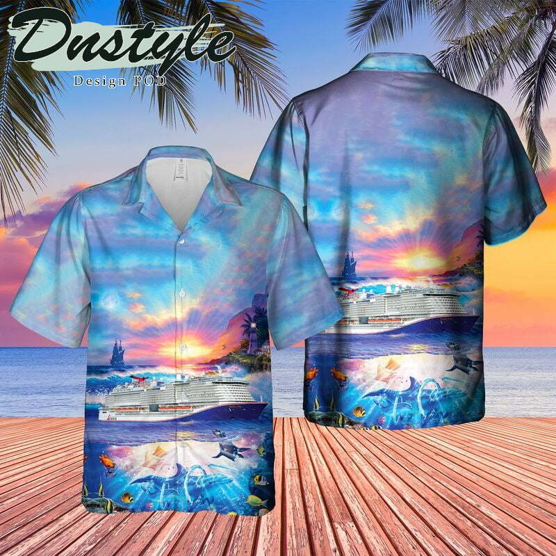 Us Cruise Mardi Gras Ocean Life Hawaiian Shirt