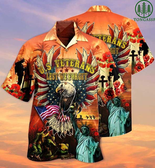 Us Veterans Lest We Forget Hawaiian Shirt