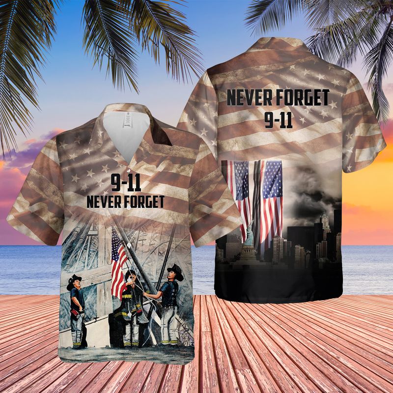 Usa Never Forget 911 Hawaiian Shirt