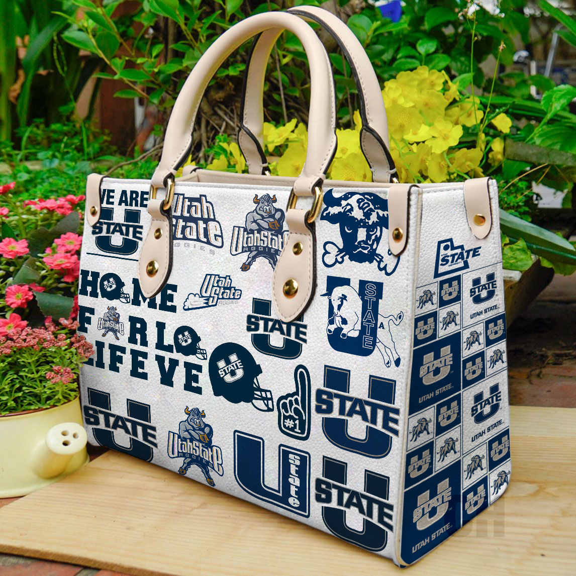 Utah State Aggies Women Leather Hand Bag