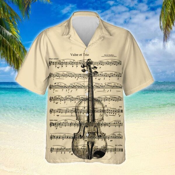 Vintage Violin Hawaiian Shirt Summer Outfit Beach