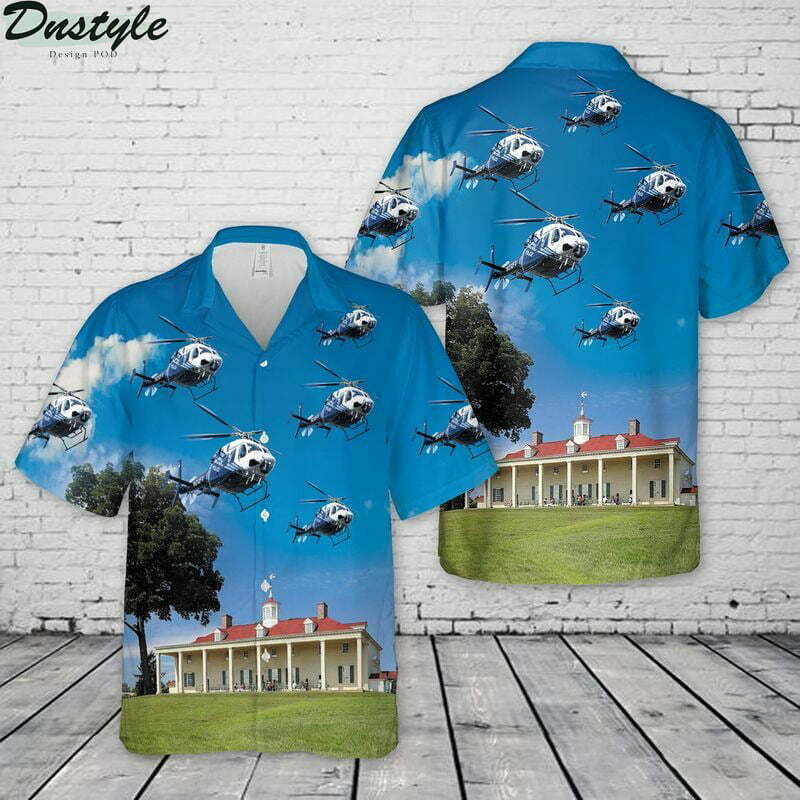 Virginia Fairfax County Police Helicopter Hawaiian Shirt