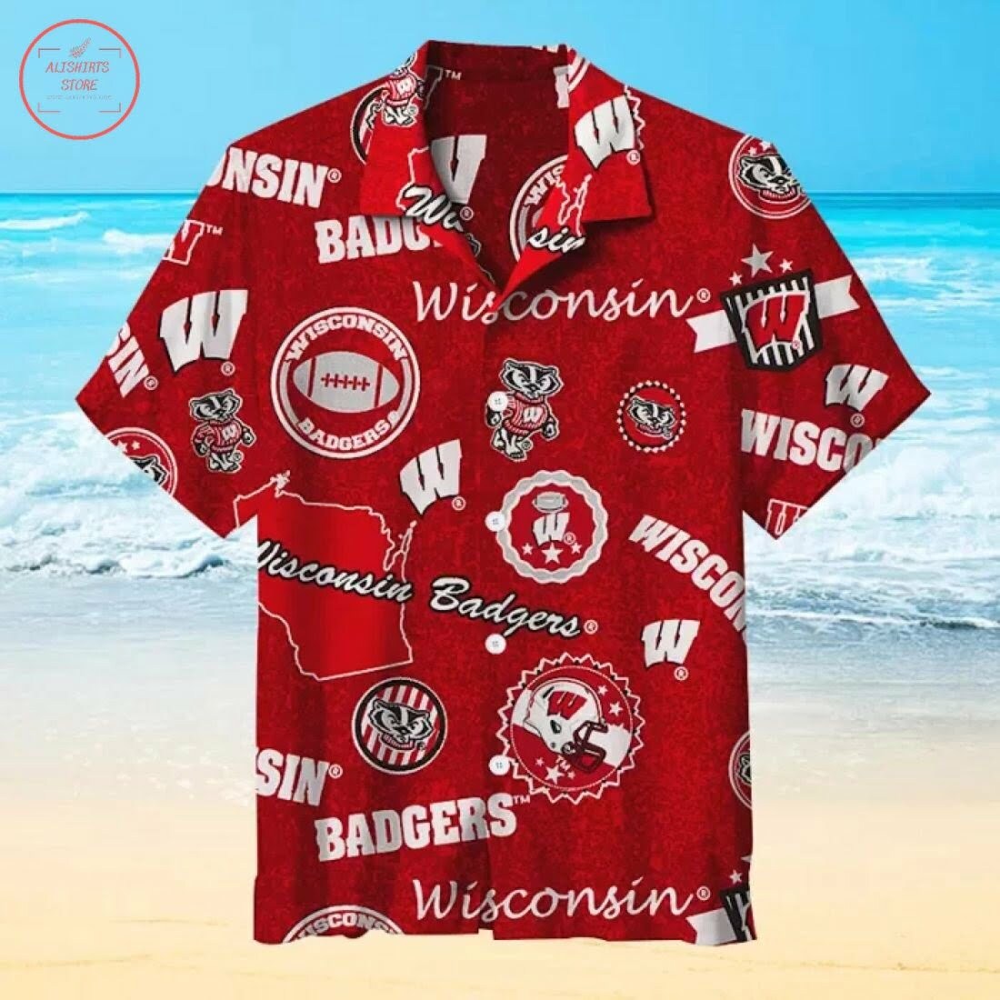 Wisconsin Badgers Hawaiian Shirt Summer Outfit Beach