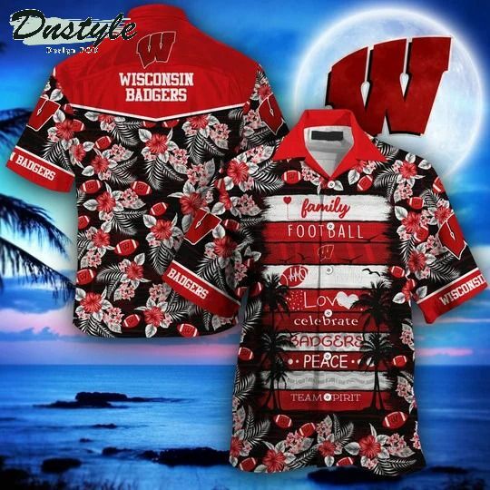 Wisconsin Badgers Hawaiian Shirt Outfit Beach Summer