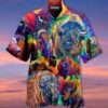 Wonderful Animal World Living In Harmony Hawaiian Shirt