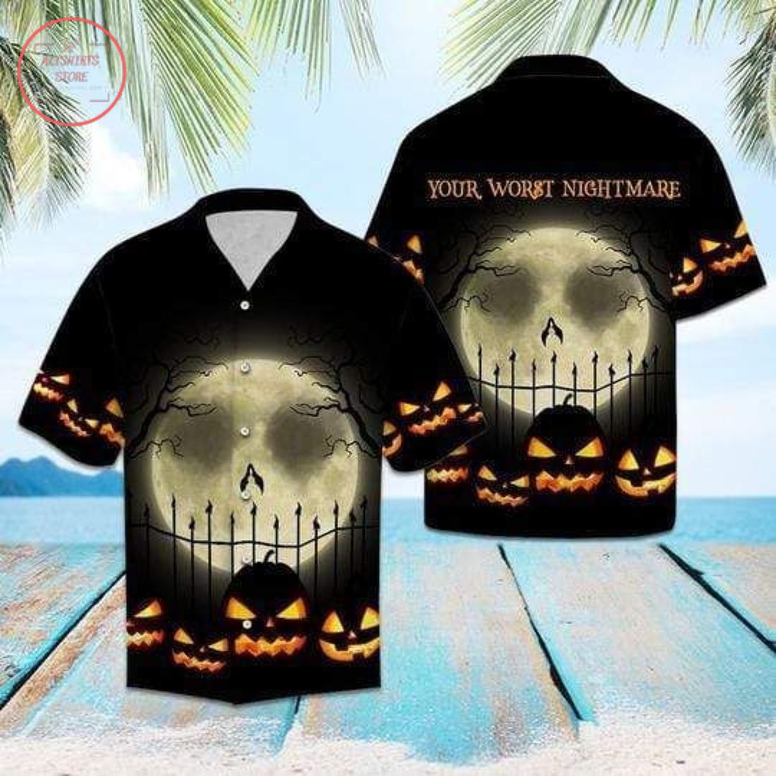 Worst Nightmare Pumpkin Moon Hawaiian Shirt