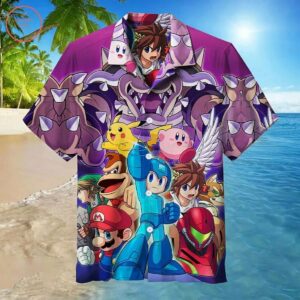 Zelda Pokemon & Mario'S Party Hawaiian Shirt