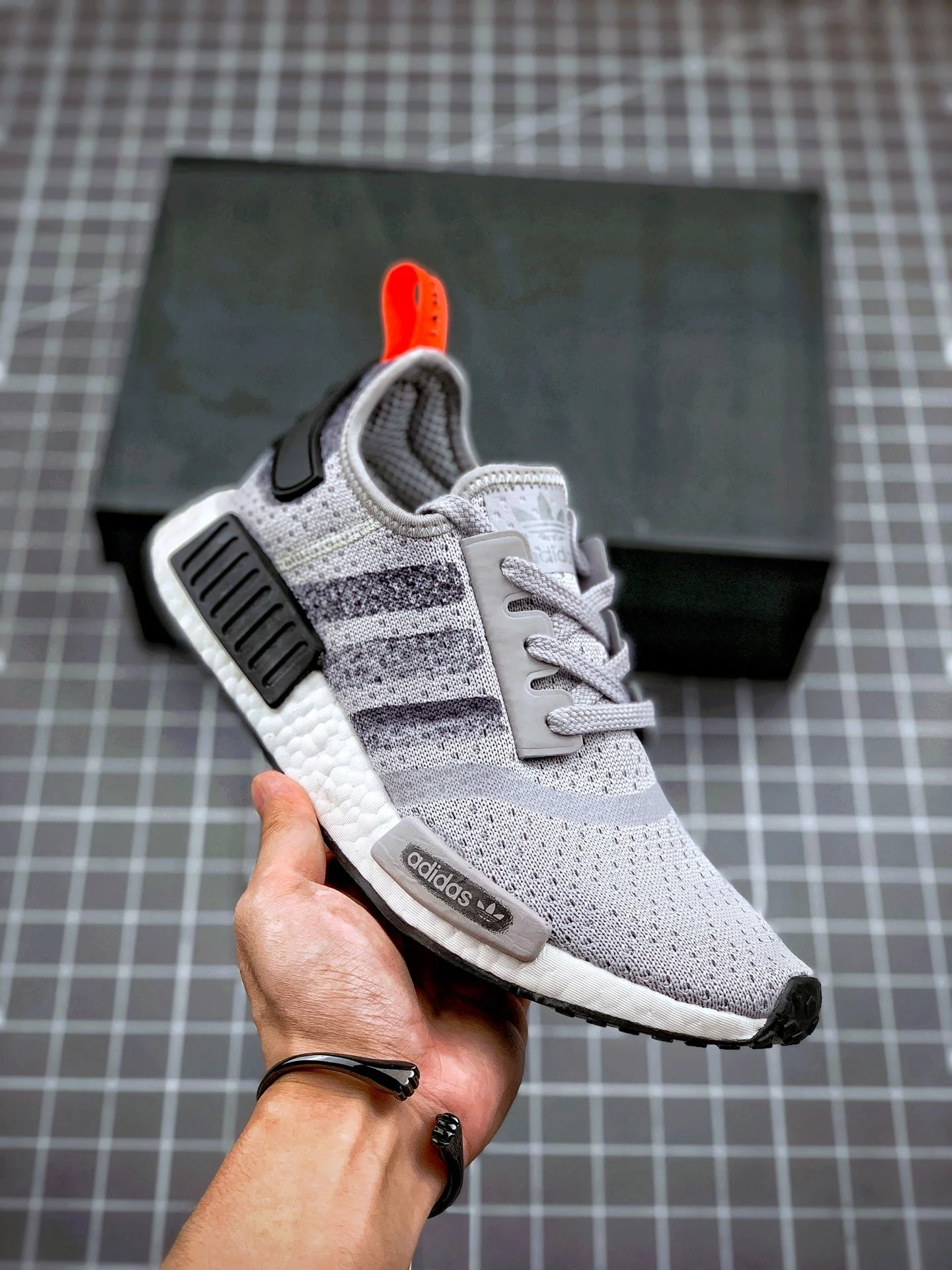 Adidas NMD R1 Stencil Pack Grey Core Black For Sale