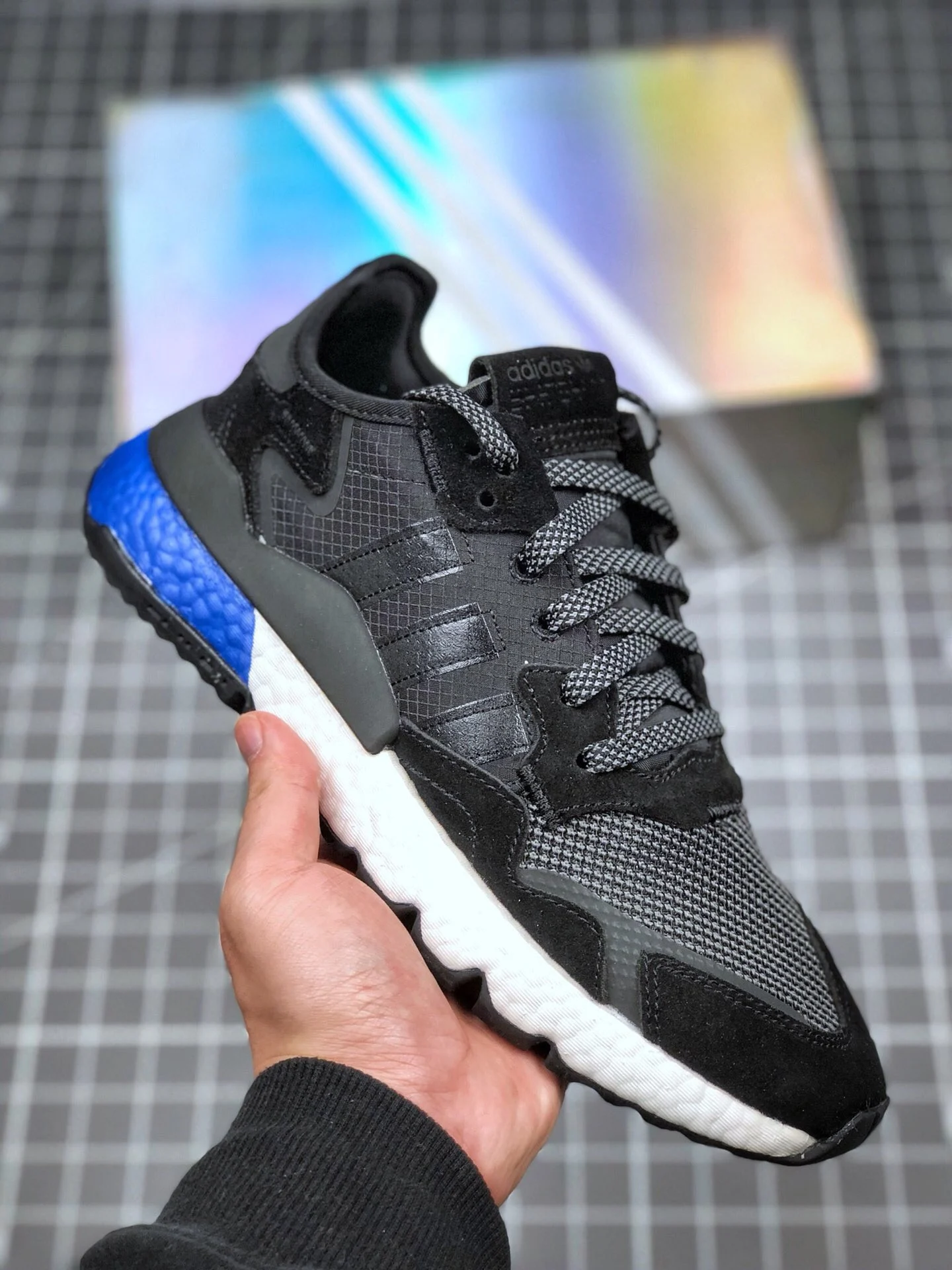 Adidas Nite Jogger Black Lush Blue For Sale