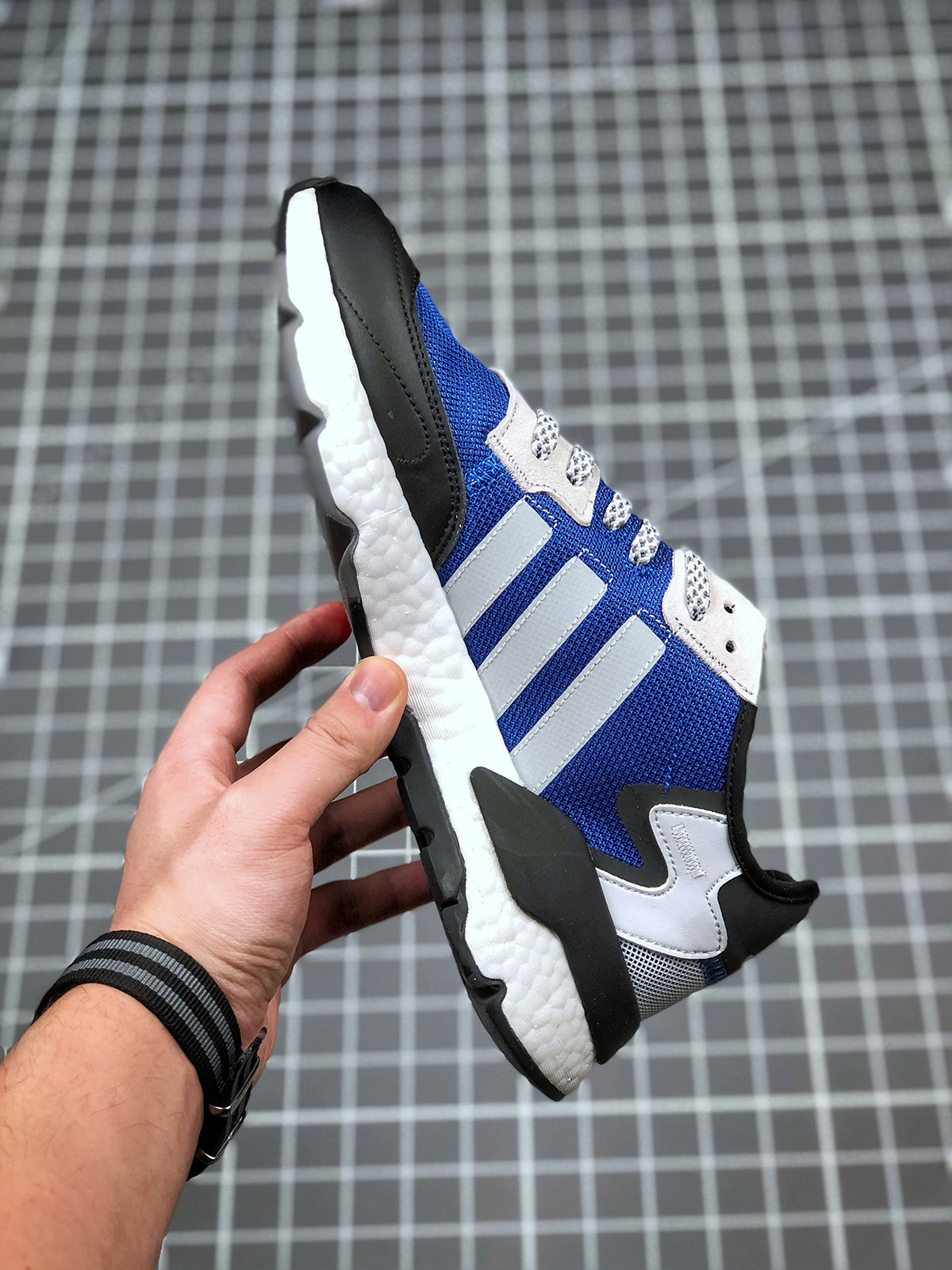 Adidas Nite Jogger Team Royal Blue Grey One Cloud White For Sale