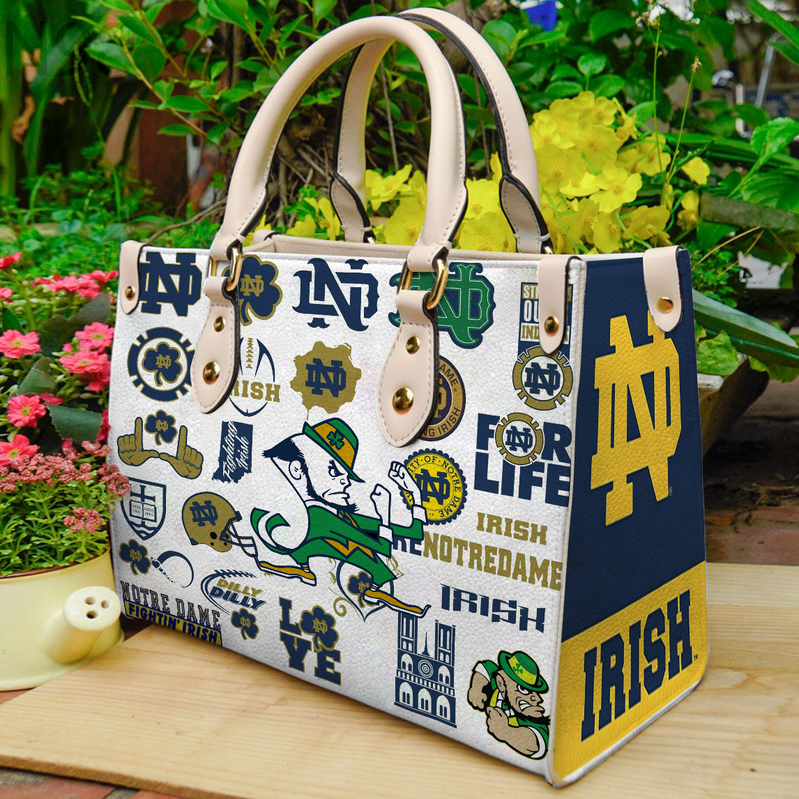 Notre Dame Fighting Irish Women Leather Hand Bag