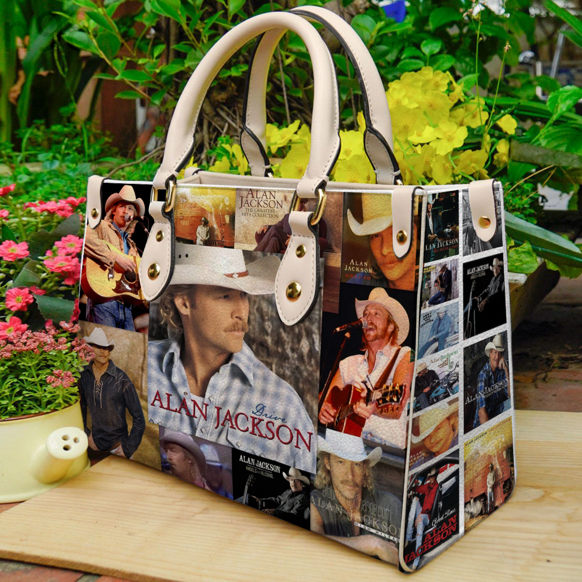 Alan Jackson Lover Women Leather Hand Bag