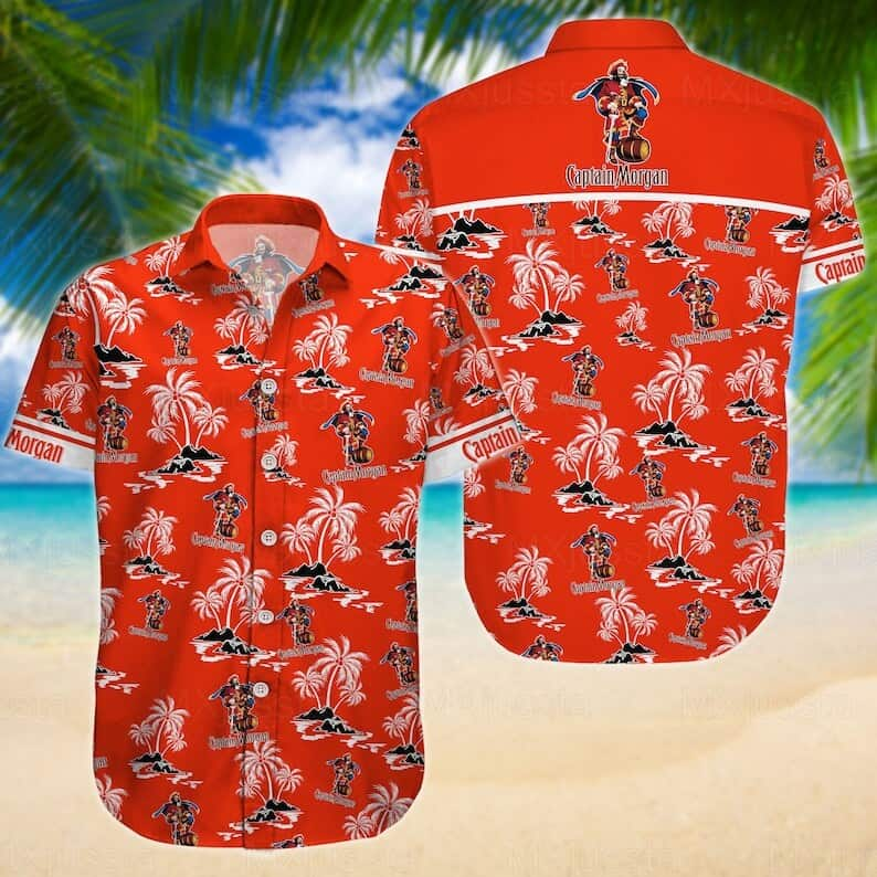 Captain Morgan Island Pattern Hawaiian Shirt VM