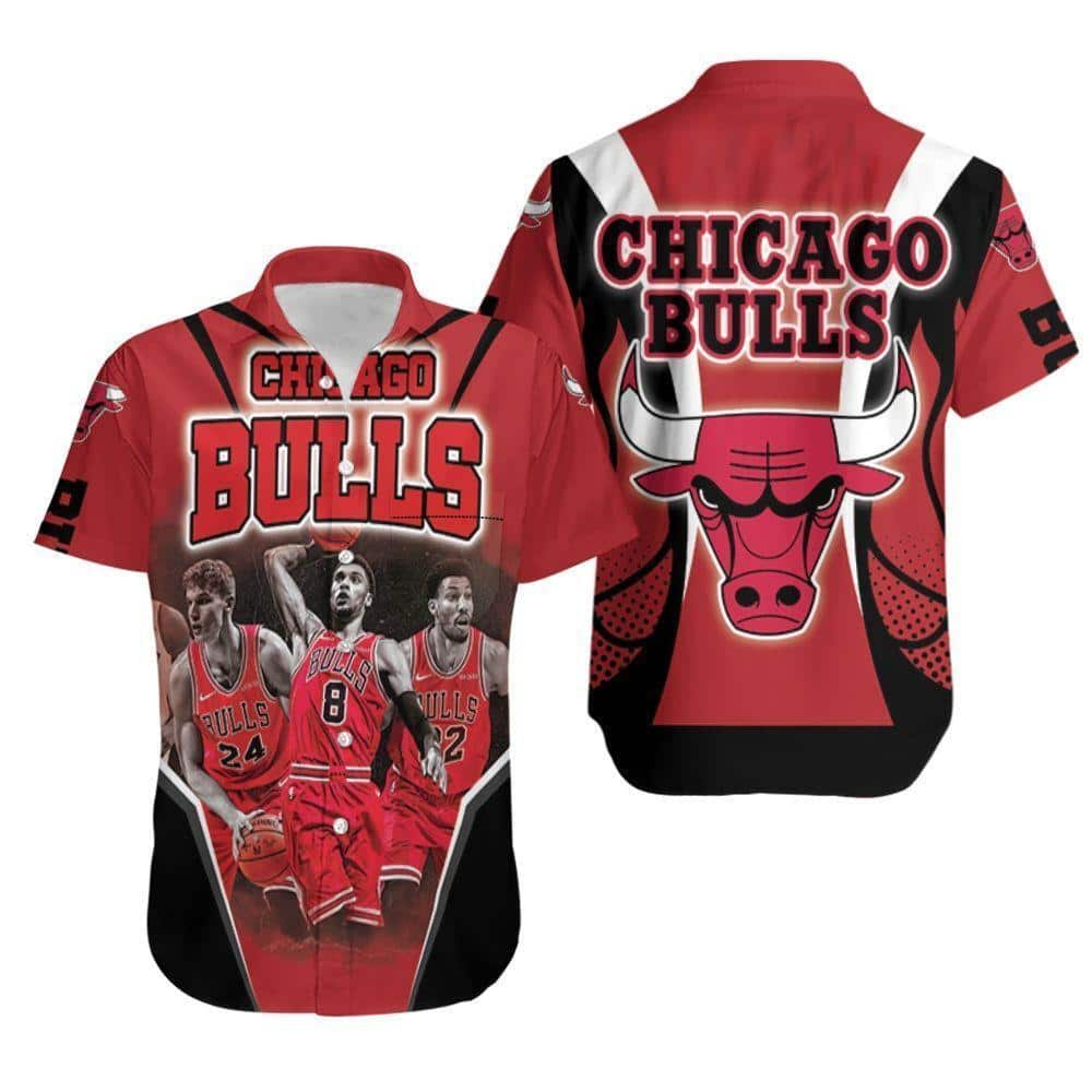 Chicago Bulls 24 Markkanen 8 Lavine 22 Potter Jr Hawaiian Shirt HE