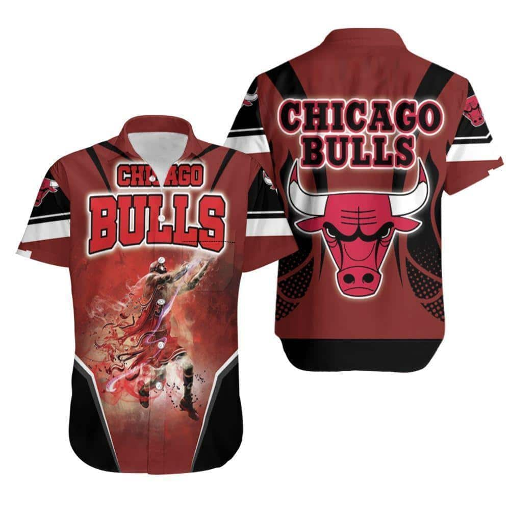 Chicago Bulls Michael Jordan Hawaiian Shirt OR