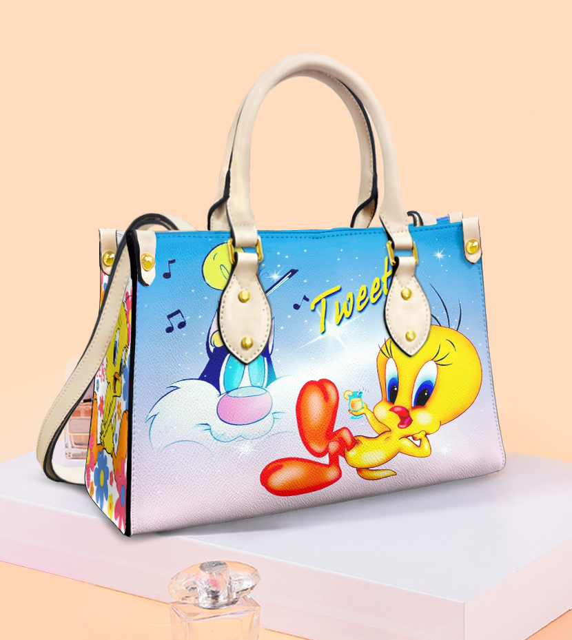 Tweety Bird 5 Women Leather Hand Bag