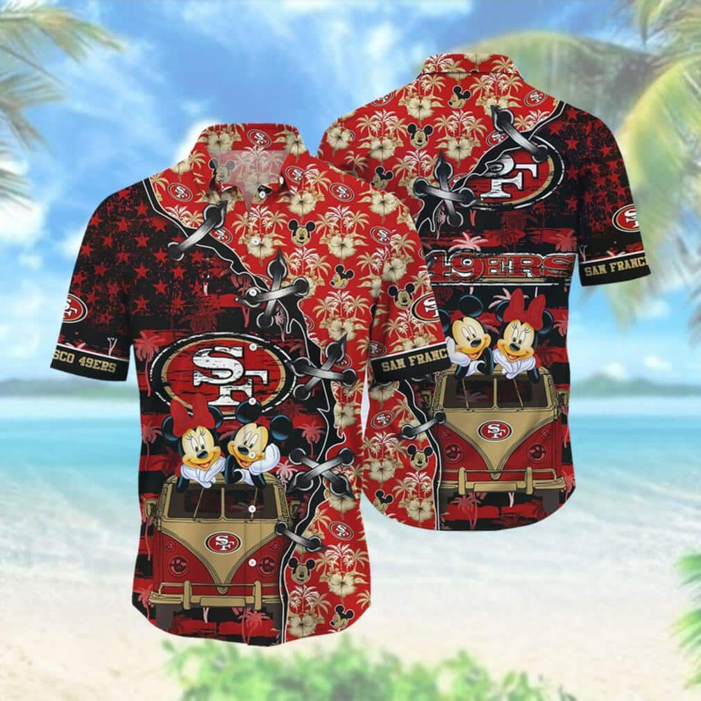 Disney Mickey Mouse NFL San Francisco 49Ers Hawaiian Shirt RZ