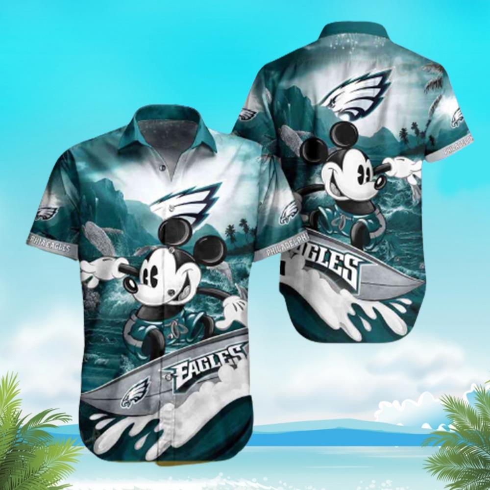 Funny Mickey Surfing NFL Philadelphia Eagles Best Hawaiian Shirt UL