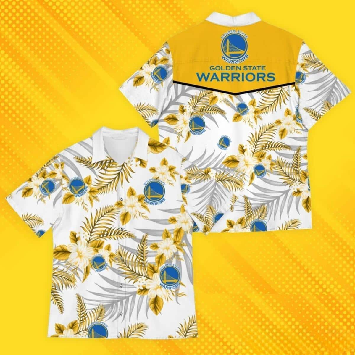 Golden State Warriors Tropical Patterns Basketball Hawaiian Shirt ZW