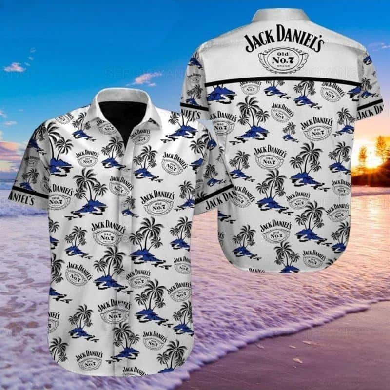 Island Pattern Jack Daniels Whiskey Drinkers Hawaiian Shirt XC