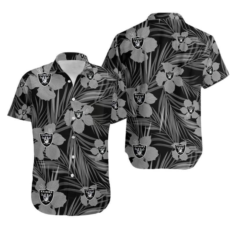 Las Vegas Raiders Flower Pattern Hawaiian Shirt GT