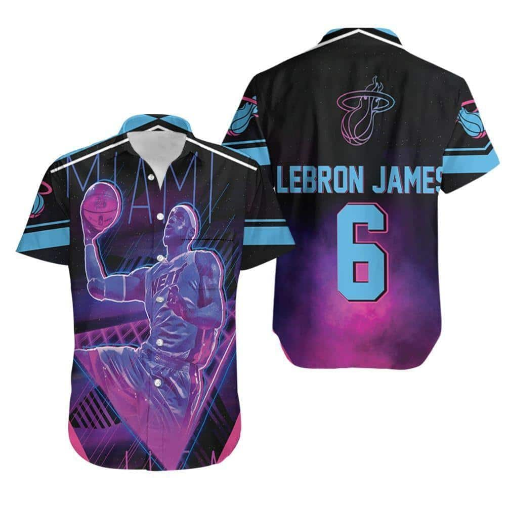 Miami Heat Lebron James 6 Basketball Hawaiian Shirt BB