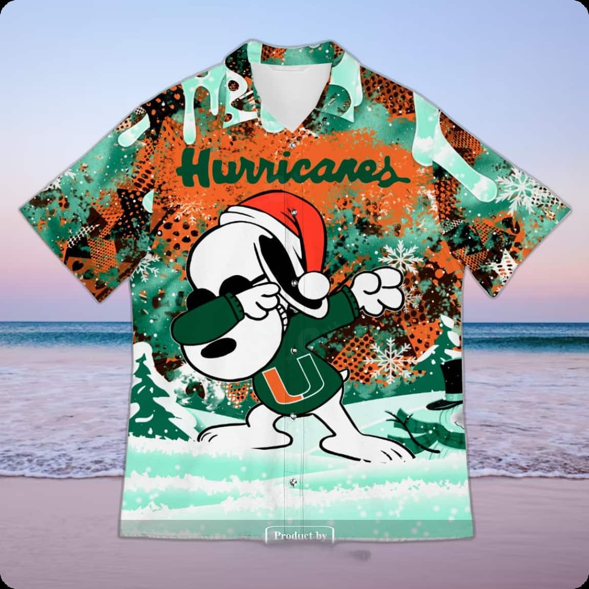 Miami Hurricanes Snoopy Dabbing Hawaiian Shirt XR