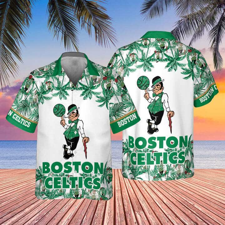 NBA Boston Celtics Palm Trees Hawaiian Shirt JA