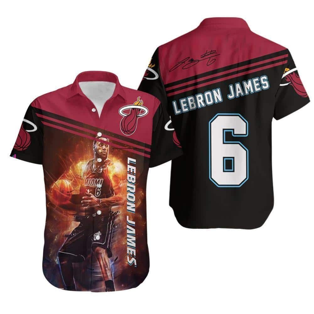 NBA Lebron James 6 Miami Heat Hawaiian Shirt MK