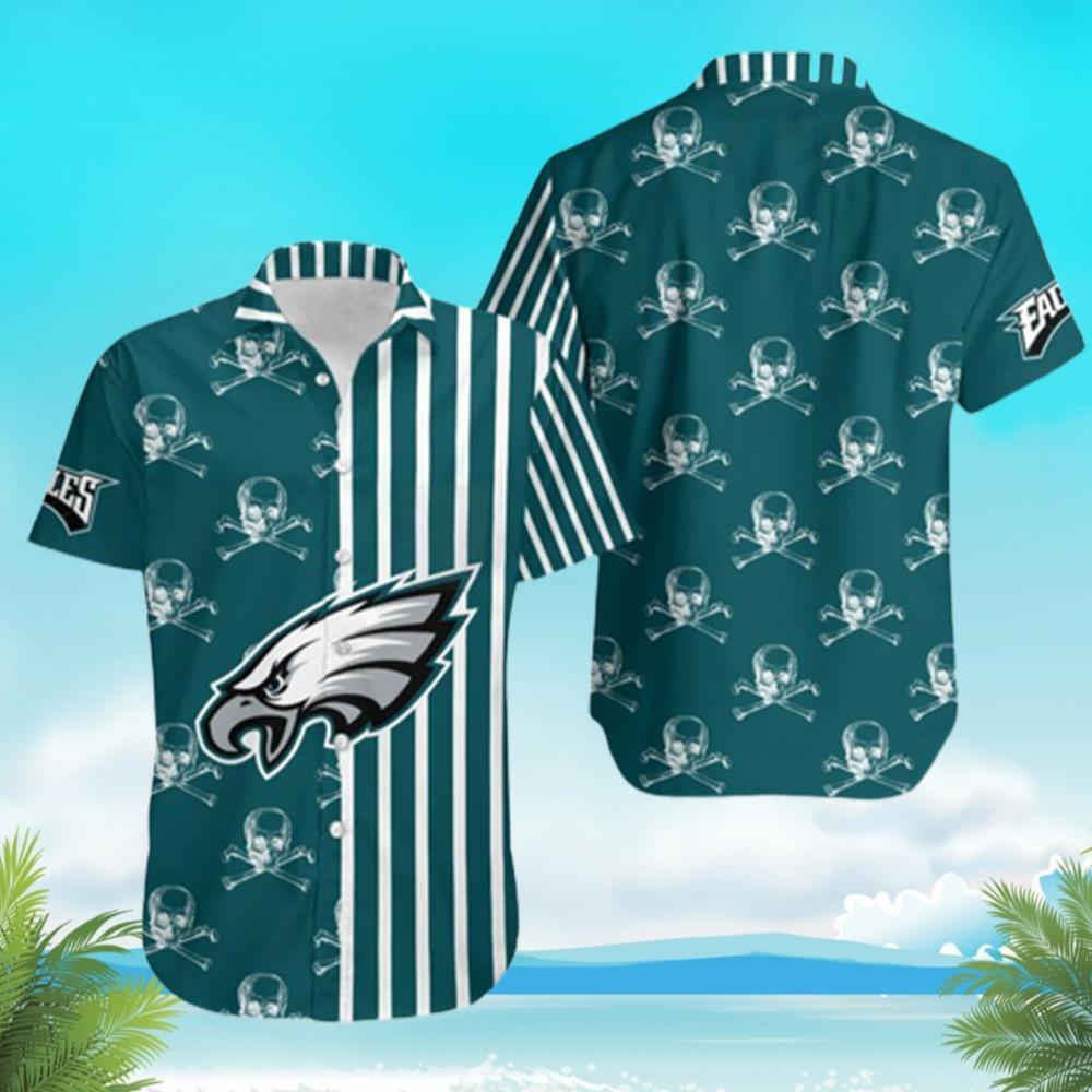 NFL Philadelphia Eagles Es And Skull Hawaiian Shirt OR