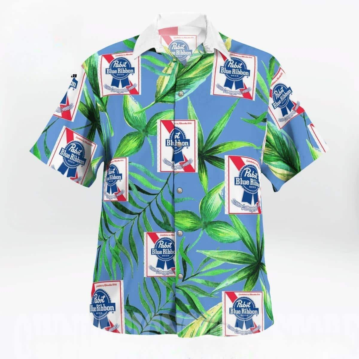 Pabst Blue Ribbon Beer Hawaiian Shirt TU