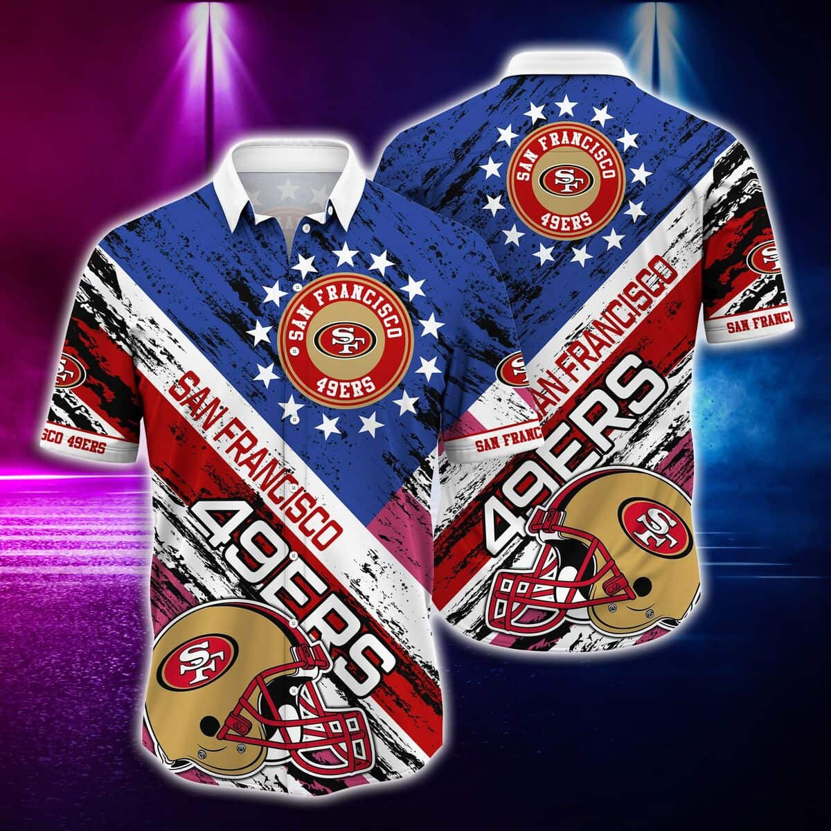 Rugby Helmet NFL San Francisco 49Ers Hawaiian Shirt IP