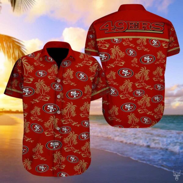 San Francisco 49Ers Island Pattern Hawaiian Shirt QF