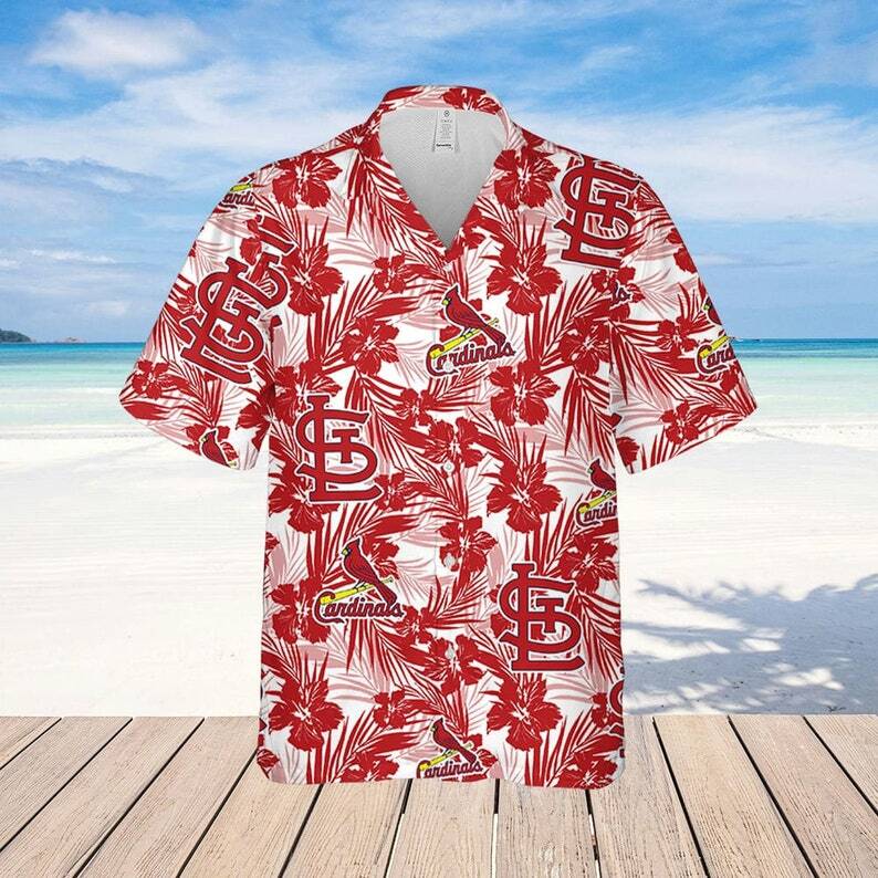 St Louis Cardinals Tropical Flower Pattern Hawaiian Shirt RW